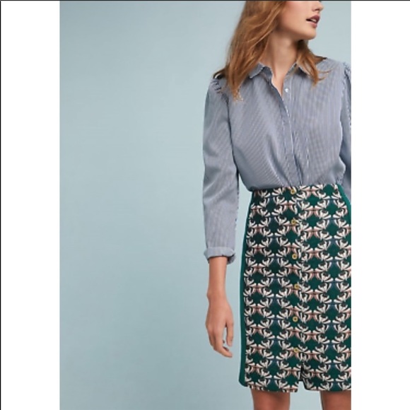 Anthropologie Devlin Buttondown Pencil Skirt New - Picture 3 of 7